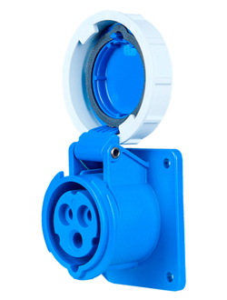 Розетка с водонепроницаемой крышкой, врезаемая