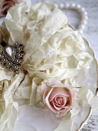 Шебби-лента Кремовая (Россия), 2 метра