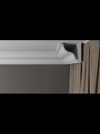 Потолочный плинтус DECOR-DIZAYN DD504, из дюрополимера, под покраску, ударопрочный, 2 метра