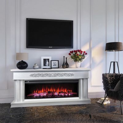 Линейный электрокамин Атлантида WT с очагом Joker 52