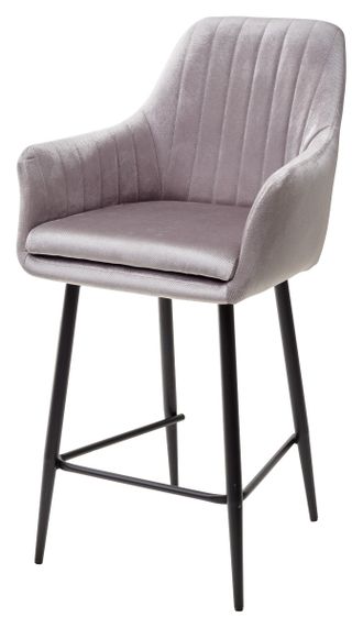 Полубарный стул Роден Blitz 16 Серый, велюр (H=65cm) M-City