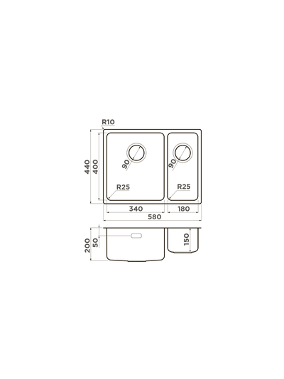 Мойка OMOIKIRI TADZAVA 58-2-U/I IN-L