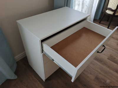 Эва КМ-021 комод 4 ящика (улучшинная фурнитура) Белый