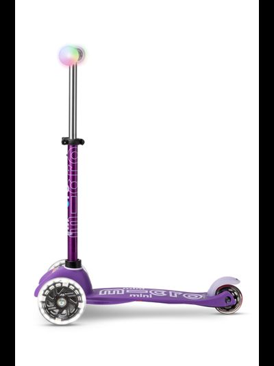 Самокат Mini Micro Deluxe Magic сиреневый LED