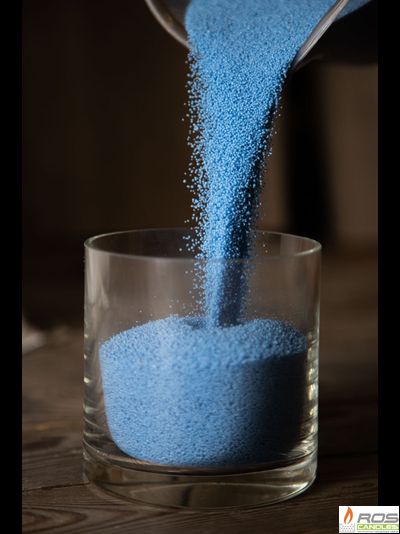 Насыпная свеча "Радость" 7*7 см, цвет "Синий"