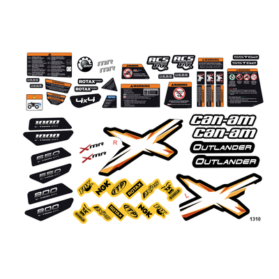 Заводские наклейки для BRP G2 can-am XMR outlander 570 650 800 1000 #1310 Полный комплект
