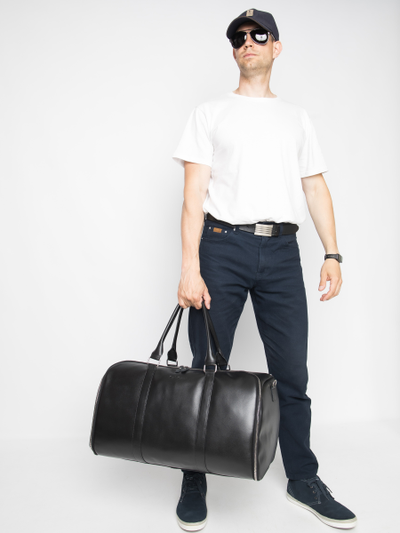 Кожаный портплед / дорожная сумка Goffredo 
Premium black (арт. 4045-51)