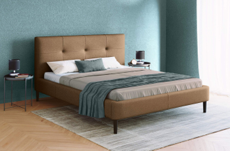 Кровать с мягким изголовьем Milla 160 на 200 (Бежевый)