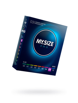 Презервативы My.Size, латекс, 22,3 см, 6,9 см, 3 шт.