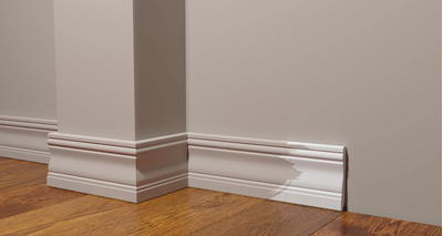 Напольный плинтус Decor-Dizayn 153A, для покраски, влагостойкий, ударопрочный, 2 метра