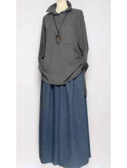 Рубашка вельветовая "АСИММЕТРИЯ" графит