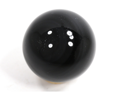 Шар обсидиан чёрный, серебристый, Мексика (40 мм, 76 г) №35798