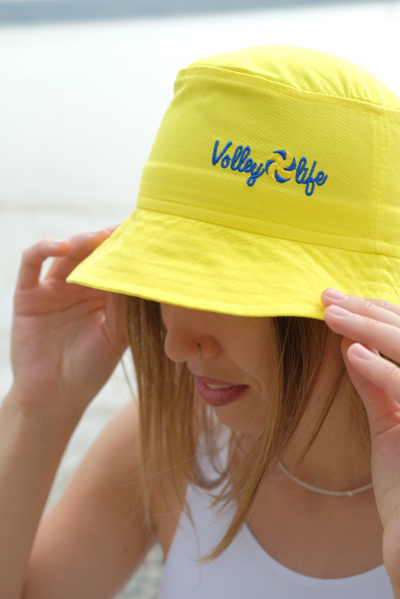 Панама взрослая желтая (логотип Volleylife)