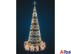 Дизайнерская светодиодная конусная елка, 12,0 м