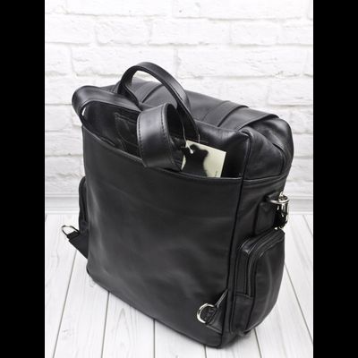 Кожаный рюкзак-сумка Fiorentino black (арт. 3003-01)