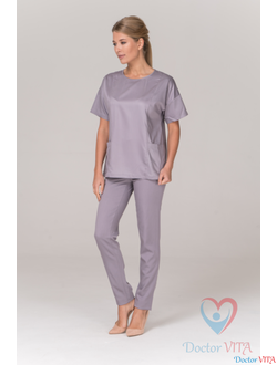 БЛУЗА МЕДИЦИНСКАЯ DR.SUPER "Sky" серая