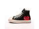 Кеды Converse Play Comme Des Garçons черные  высокие