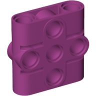 Technic, Pin Connector Block, Liftarm 1 x 3 x 3, Magenta (39793 / 6252656)