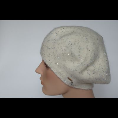 Белый одинарный берет женский Vizio Италия 6949 BO