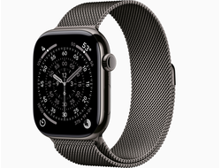 Apple Watch Series 11 46mm Slate Titanium Case with Slate Milanese Loop M/L
