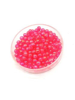 Бусины пластиковые фигурные, 4 мм фуксия бензин