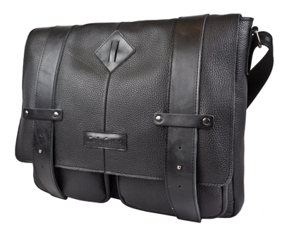 Кожаная мужская сумка Madruzzo black (арт. 5068-01)