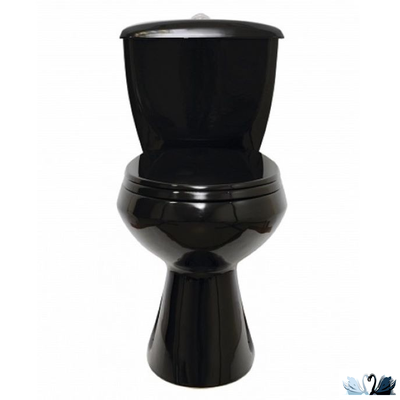 Унитаз с бачком Оскольская керамика Элисса Антивсплеск, черный, Стандарт (сиденье арматура УКЛАД)