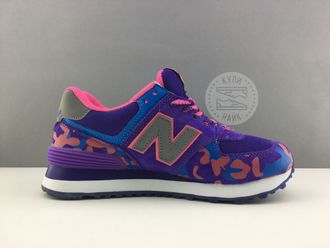 New balance 574 фиолетовые камуфляж (36-38) Арт.010М(R)