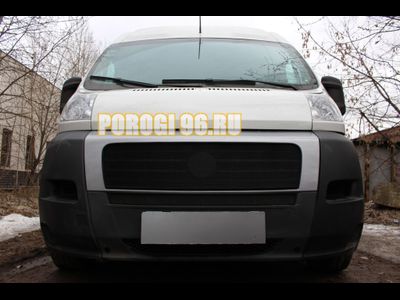 Защита радиатора Fiat Ducato III 2006-2014 black верх
