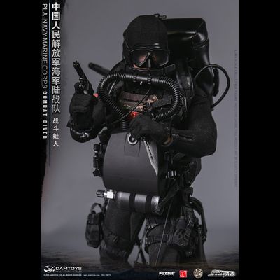 Китайский боевой пловец - КОЛЛЕКЦИОННАЯ ФИГУРКА 1/6 PLA Navy Marine Corps Combat Diver (78073) - DAMTOYS