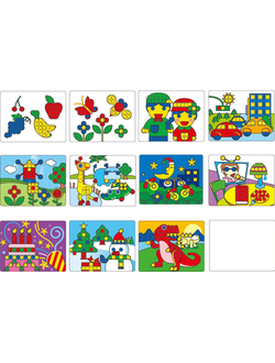 WORK CARDS FOR GEO BLOCKS ( 6 DOUBLE-SIDED )/ Рабочие карточки для набора Гео-блоки