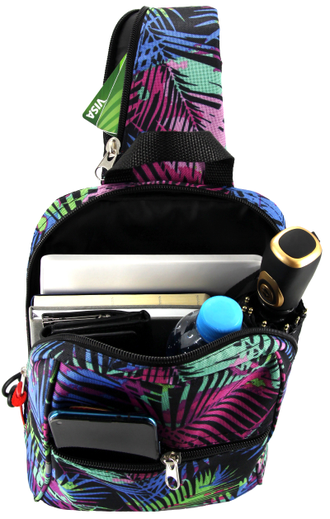 Рюкзак с одной лямкой - сумка на грудь Optimum XXL RL, листья 2022