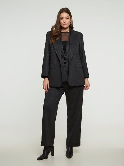 Жакет из твида с отстегивающимся капюшоном