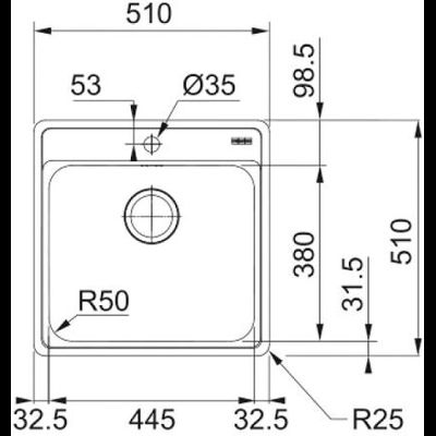 Мойка Franke Bell BCX 210-51 TL