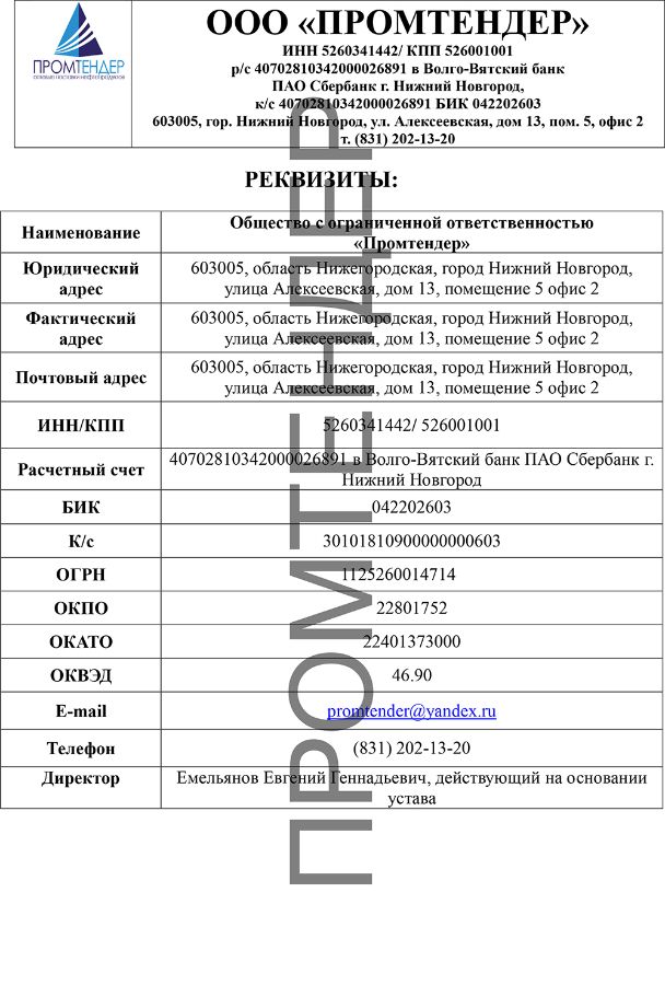 Реквизиты