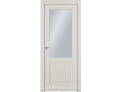 Кремовая дверь Классика 2 со стеклом