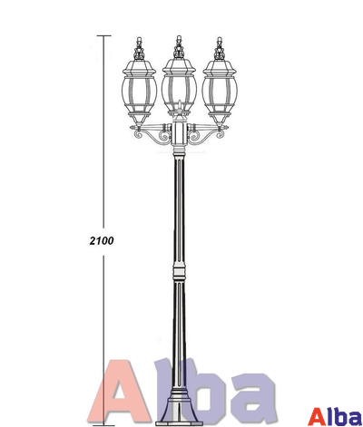 Садово парковый светильник America 408 B