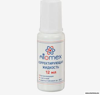Корректирующая жидкость Attomex / химическая основа/ 12 мл/ быстросохнущая