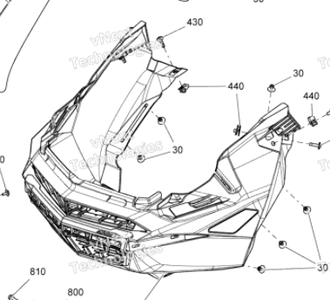 Панель нижняя оригинал BRP 502007456 для BRP LYNX/Ski-Doo