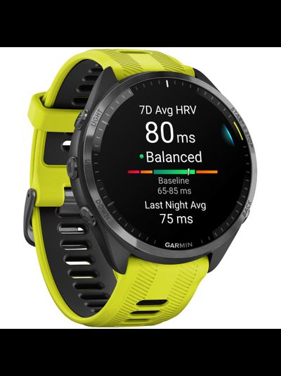 Умные часы Garmin Forerunner 965 Amp Yellow / Black DLC Titanium