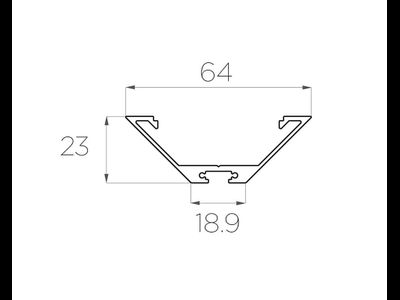 Алюминиевый профиль 4L-6423-U ANOD