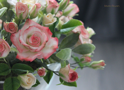 Букет "Винтажные розы" из полимерной глины.