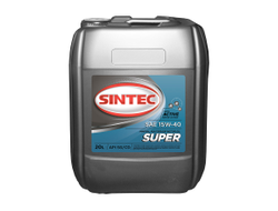 Масло SINTEC Супер SAE 15W-40 API SG/CD канистра 20л/Motor oil 20liter can