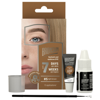 BRONSUN Набор для домашнего окрашивания BR-2008, цвет светло-коричневый №5