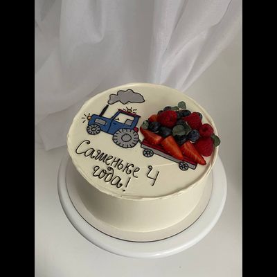Торт с трактором