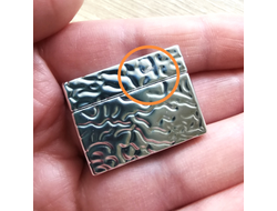 УЦЕНЕННЫЙ ТОВАР! (005) МАГНИТНАЯ ЗАСТЁЖКА ДЛЯ БРАСЛЕТА - 25*3мм - НИКЕЛЬ / МАТОВОЕ СЕРЕБРО