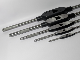 Набор метчикодержателей (Вороток для метчиков) из 5 шт (Квадрат: 2-4.5 мм; 3.15-6.3 мм; 3.55-9  мм; 5.6-16 мм; 6-18 мм;)