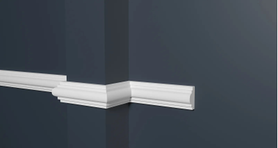 Молдинг Decor Dizain DD35, дюрополимерный, влагостойкий, под покраску, длина 2 м