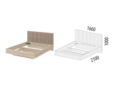 Кровать Кашемир 900.01