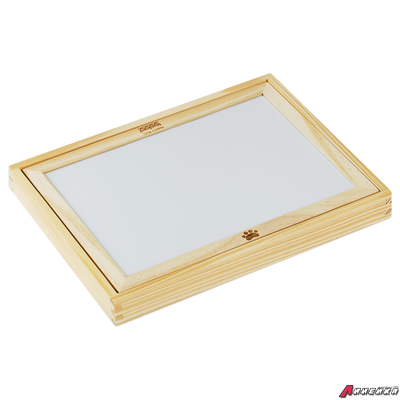 Доска двусторонняя ТРИ СОВЫ, меловая/магнитно-маркерная, А4, настольная, с поддоном (в комплекте маркер, мелки, губка, набор магнитов). MMD_49199